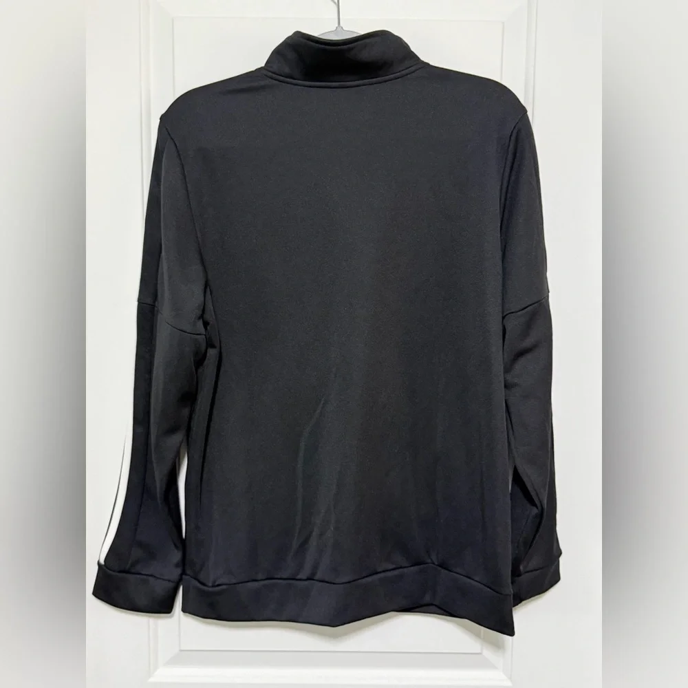 adidas Black Jacket with White Sleeve Stripes - Picture 2 of 11